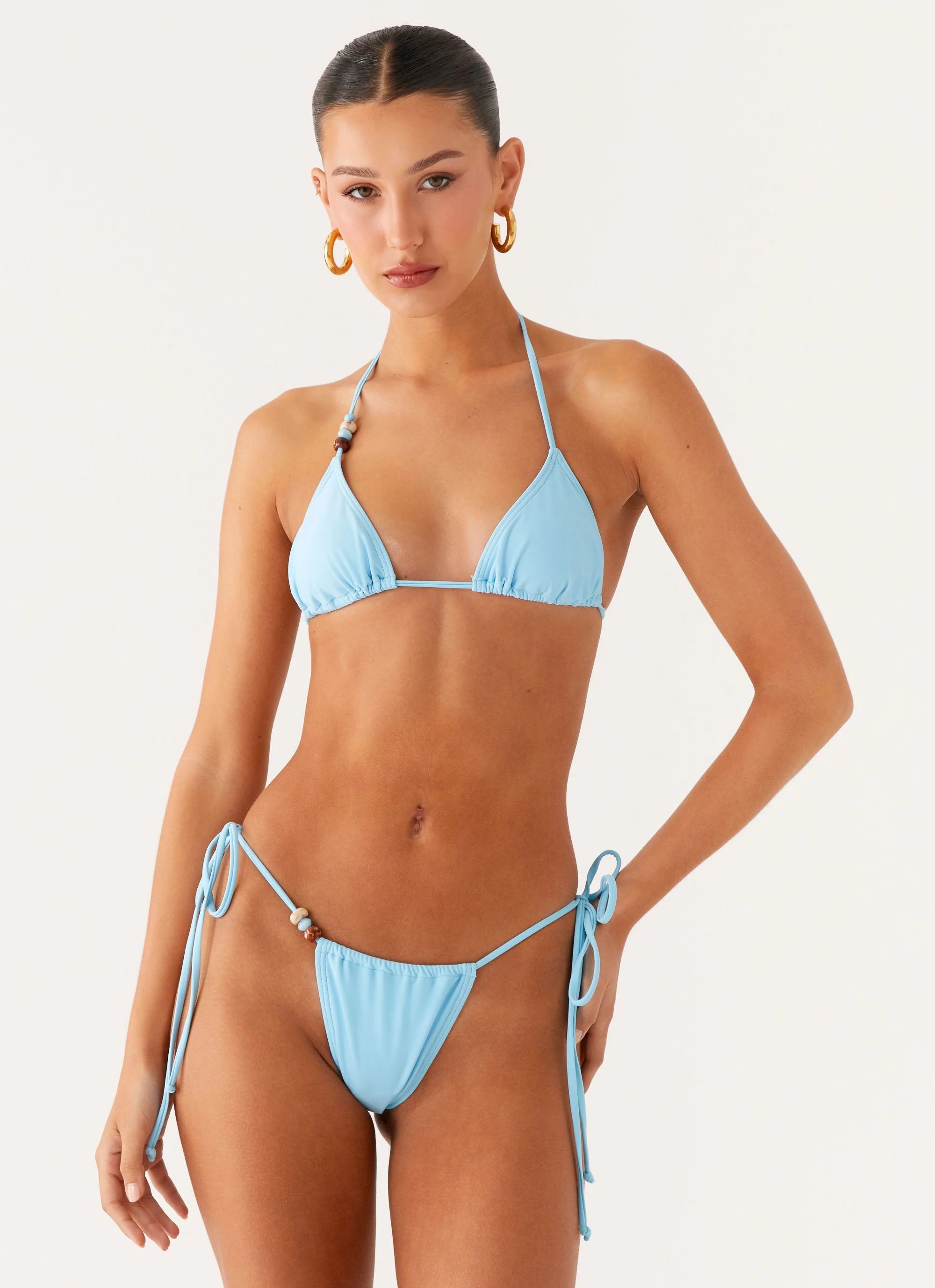 Ryland Bead Bikini Top Turquoise