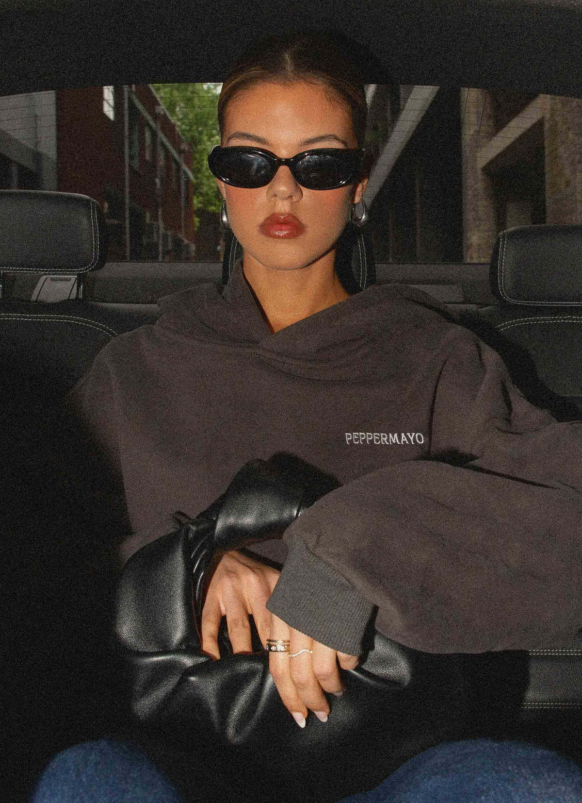 Signature Oversized Hoodie Charcoal