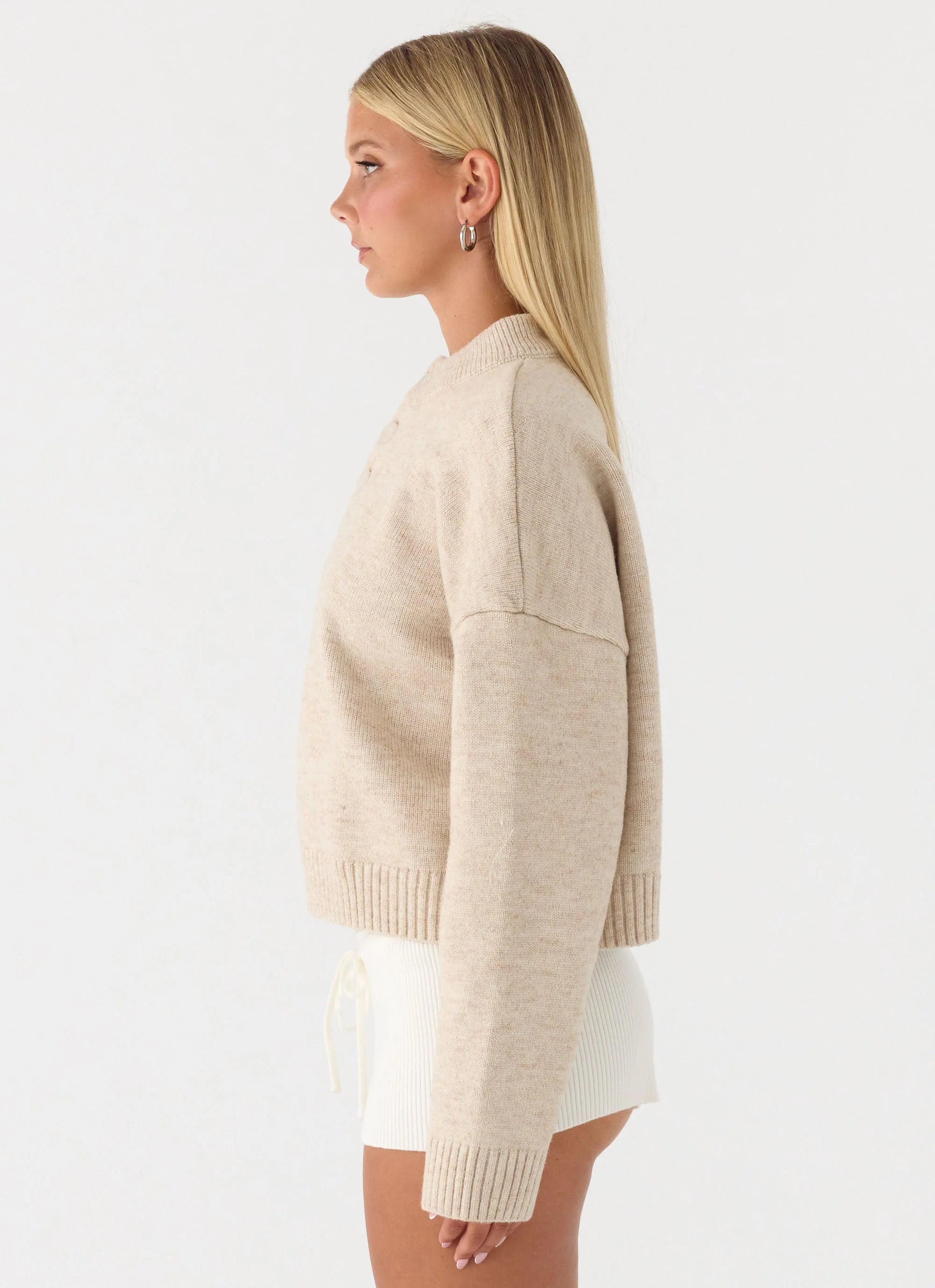 Cornelia Button Up Jumper Oatmeal