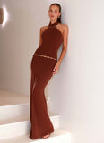 Opaline Knit Maxi Dress Chocolate