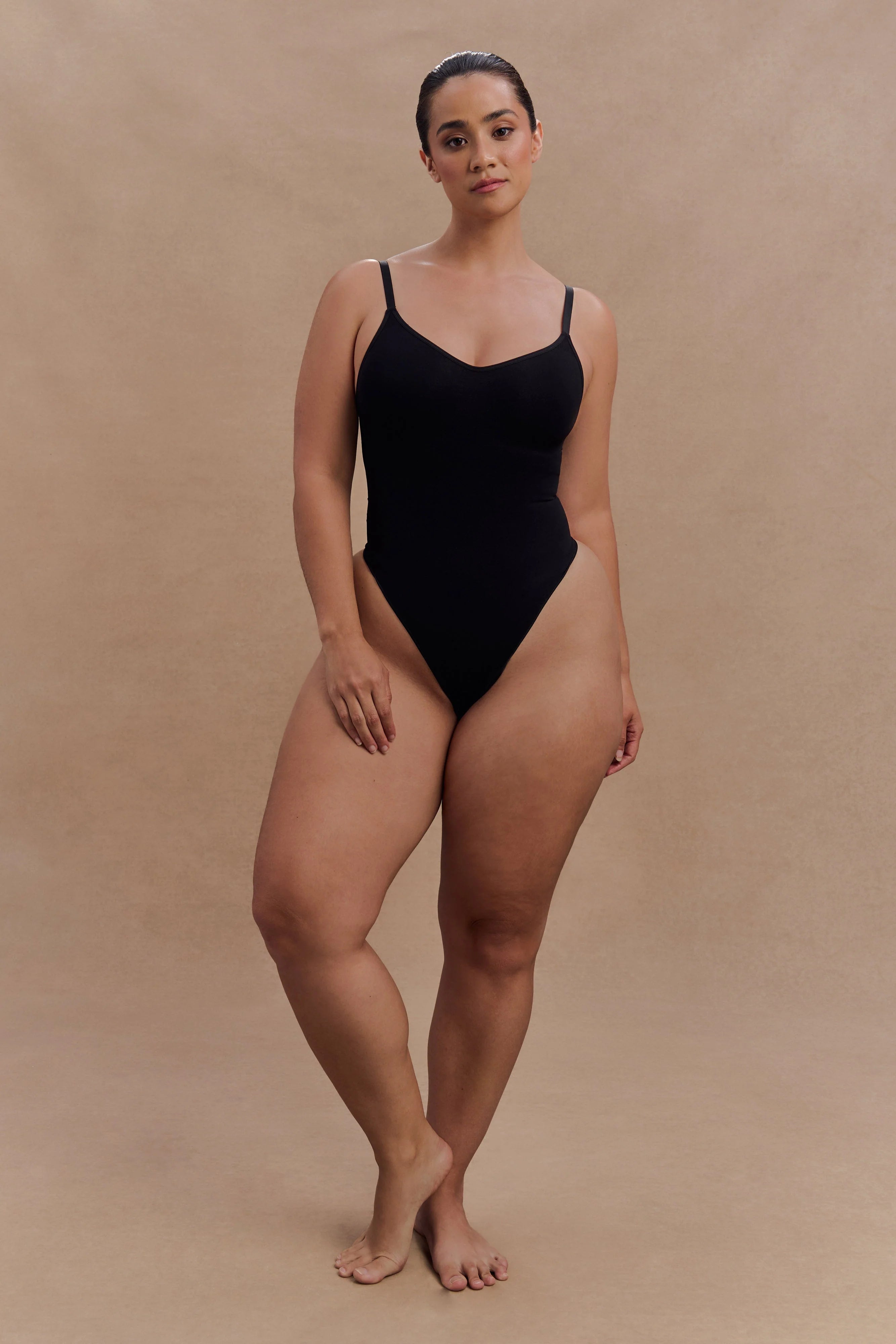 Alyssa Backless Shapewear Bodysuit Black