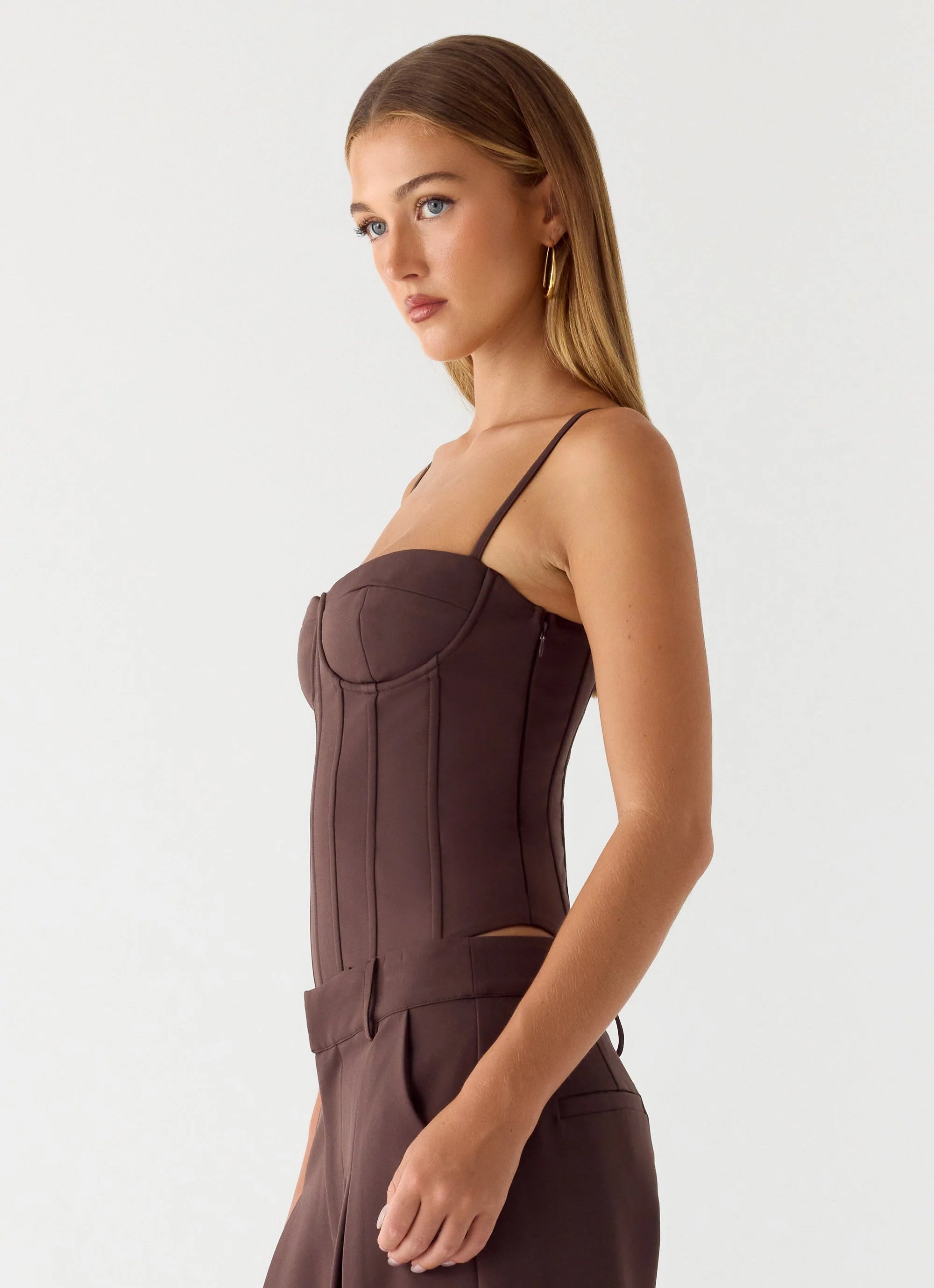 Ania Corset Top - Chocolate