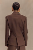 Max Cinched Waist Blazer Chocolate