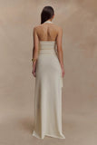 Bowie Low Rise Knit Maxi Skirt Ivory