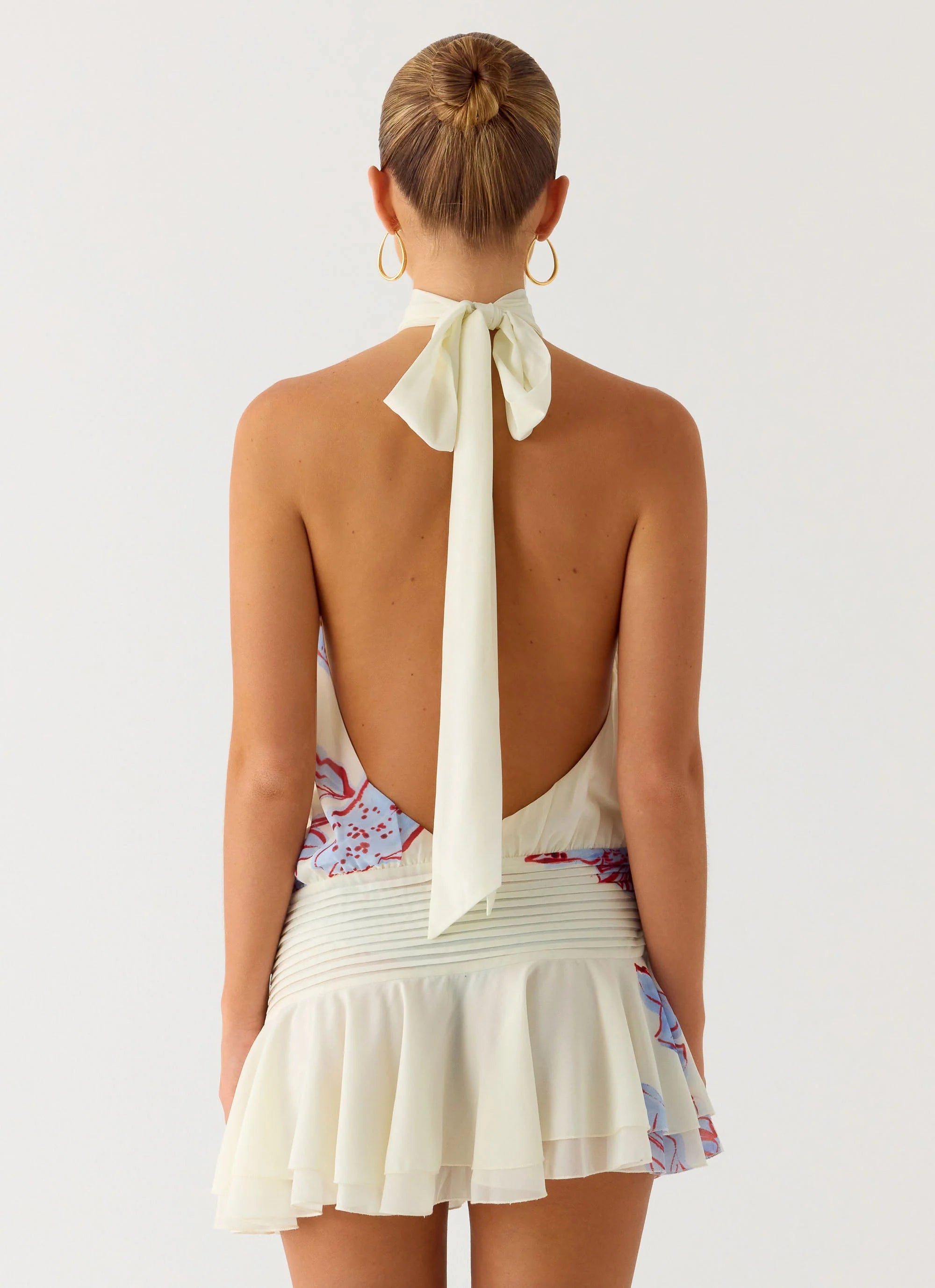 Willow Chiffon Mini Dress Violet Blossom