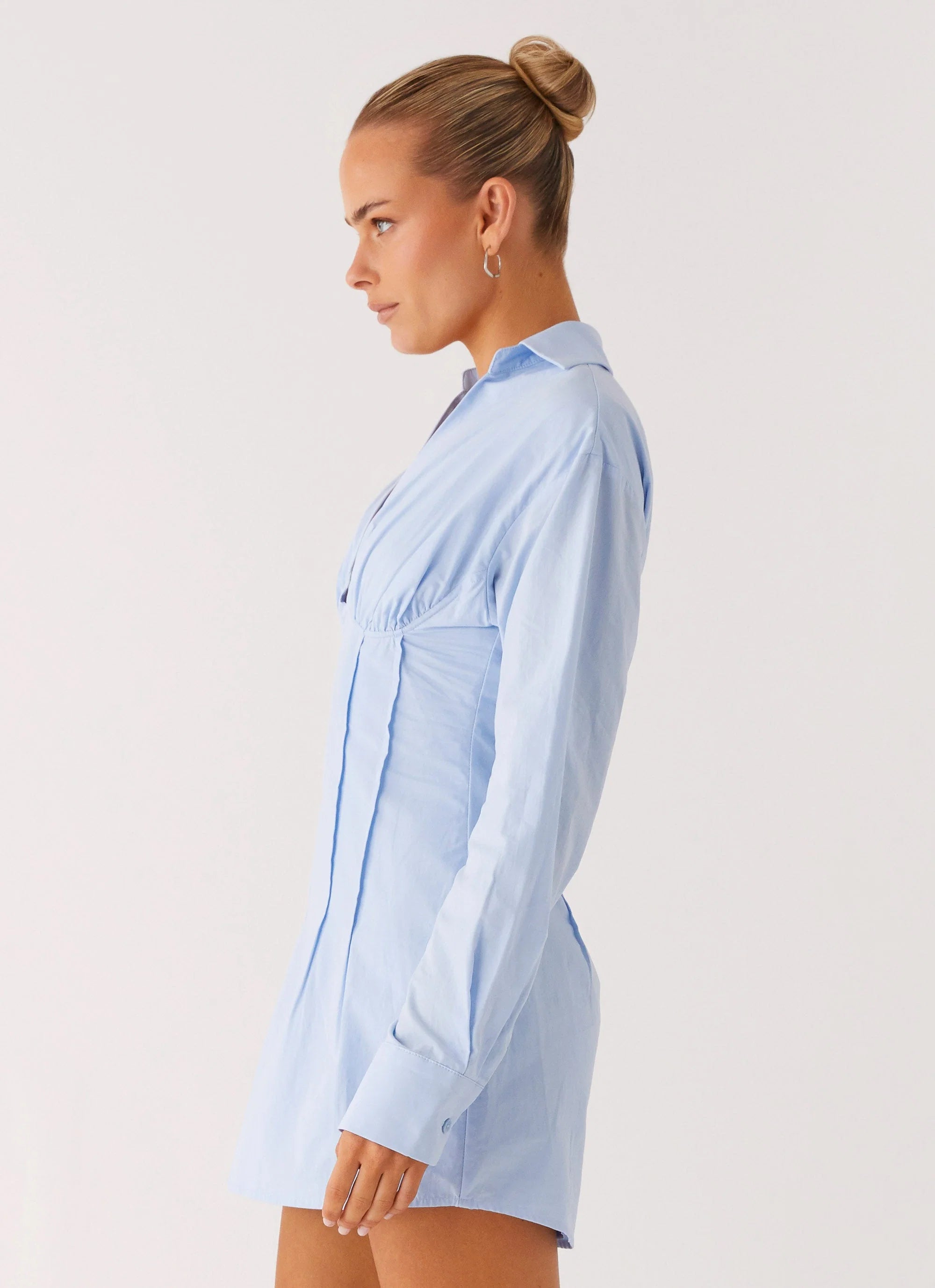 Clancy Mini Shirt Dress Blue