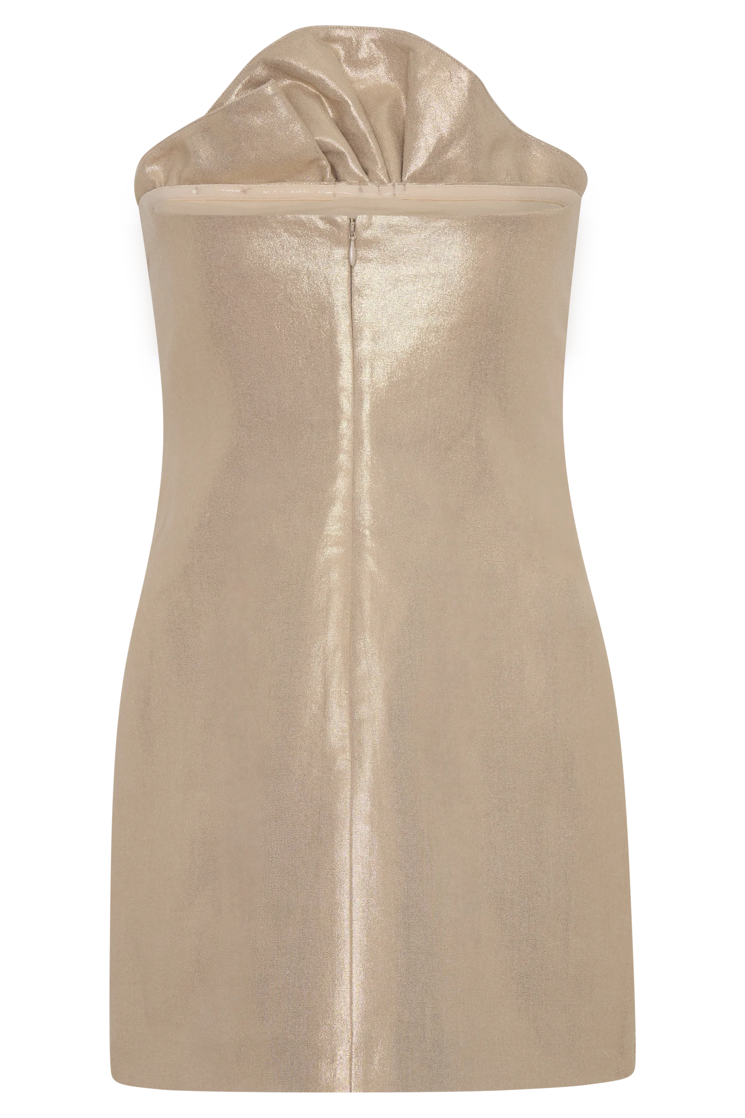 Annette Linen Mini Dress Gold
