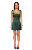 Akira Green Tie Mini Dress