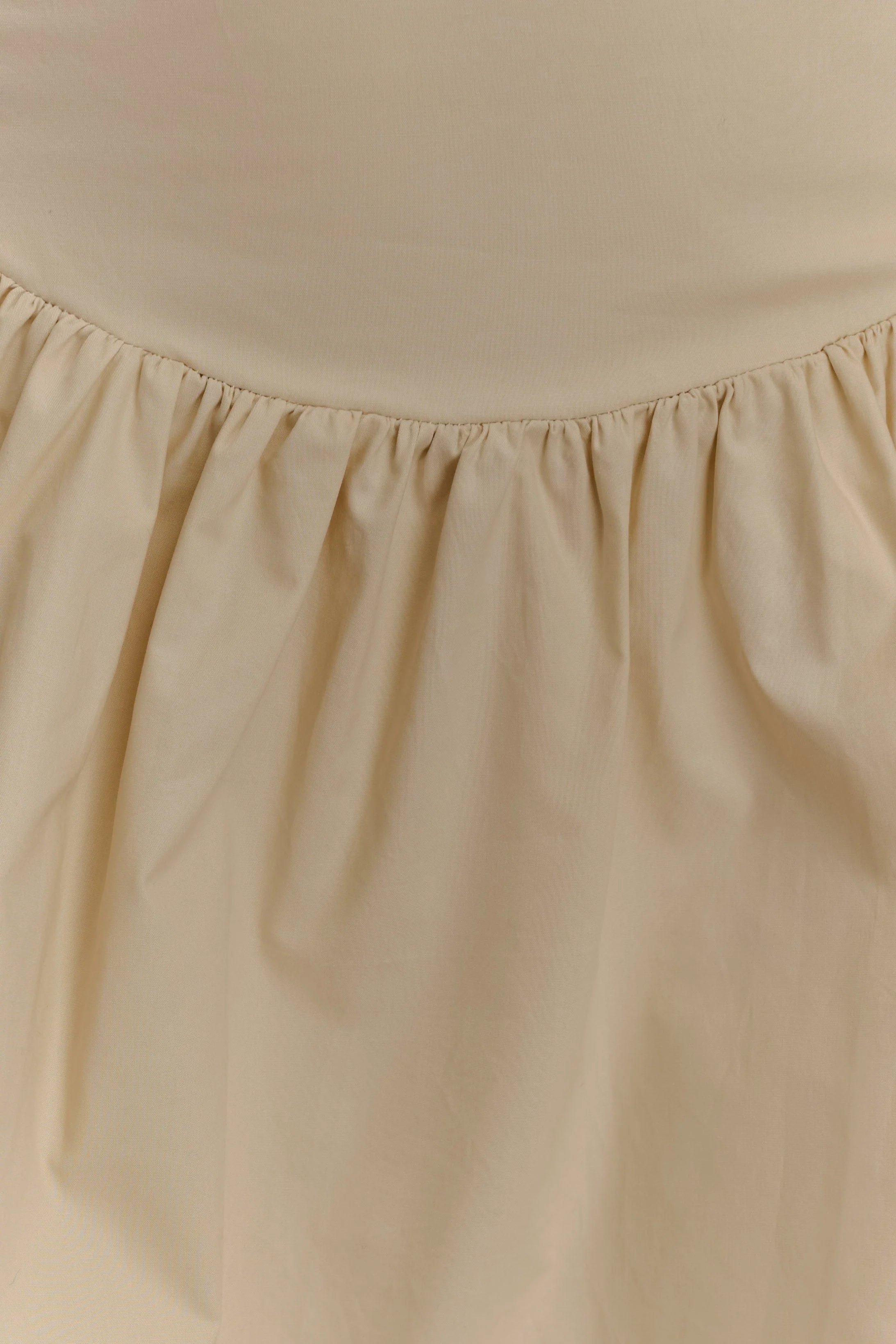 Janis Cotton Frill Mini Dress Nude