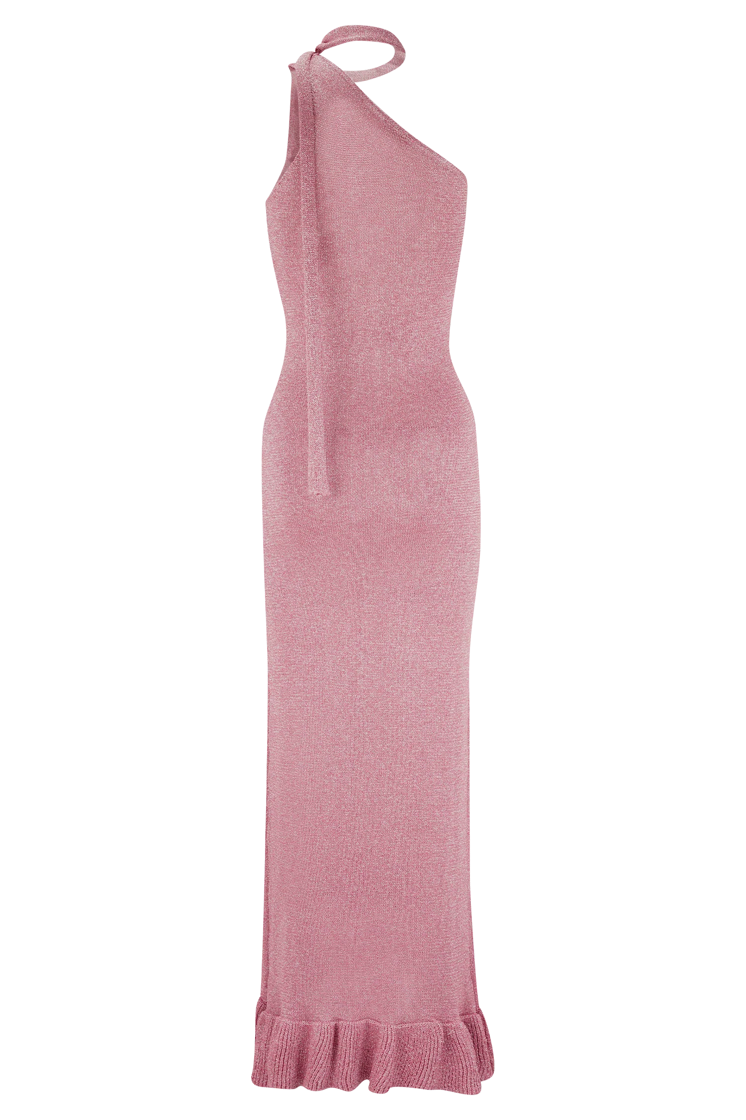 Celestino Floral Metallic Knit Maxi Dress Pink