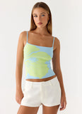 Sunray Skies Knit Top Pale Blue