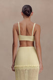 Coleene Pointelle Knit Top Lemon