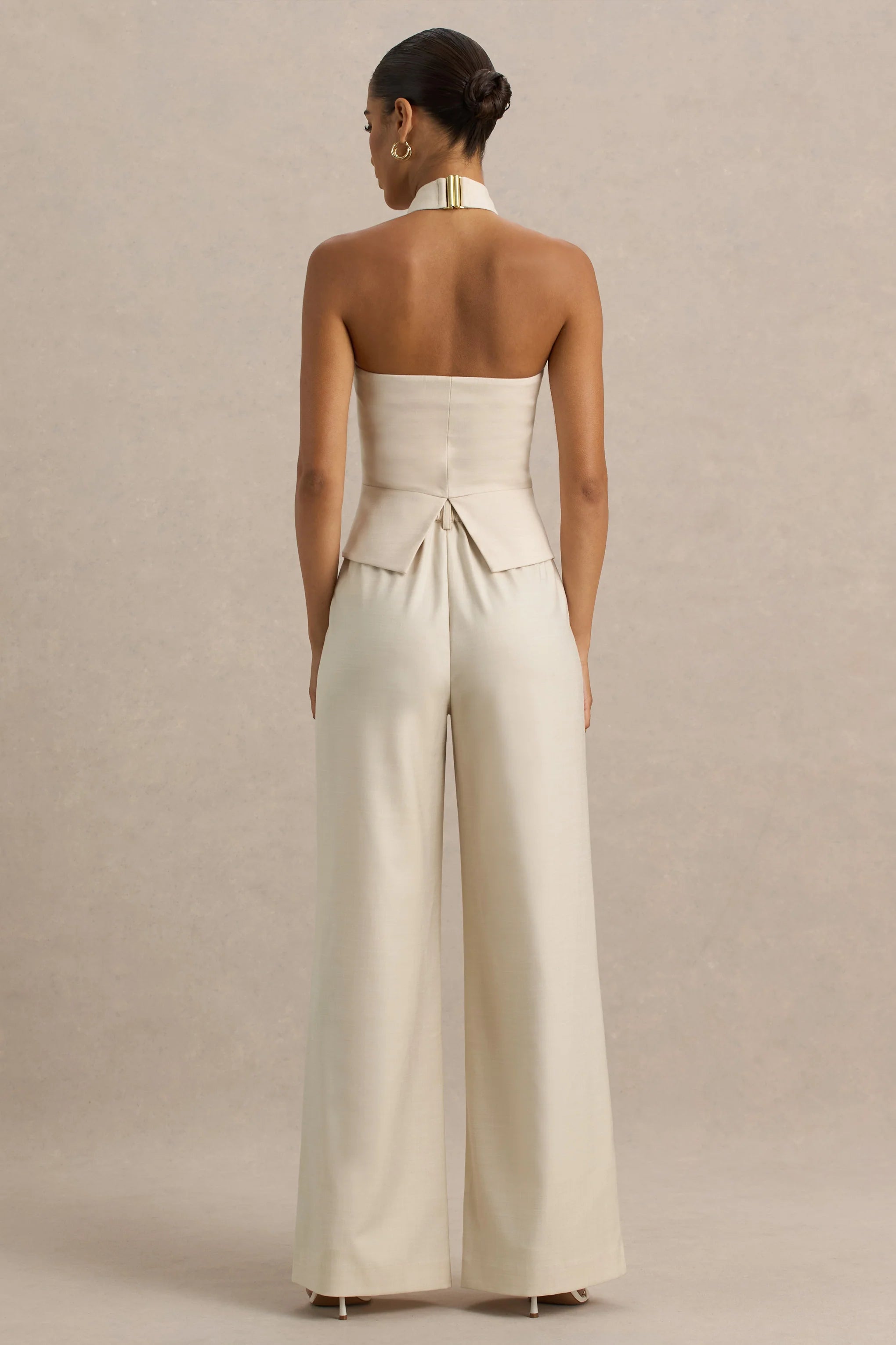 Bellarose Nude Wide Leg Trousers