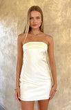 Annie Cream Strapless Mini Dress