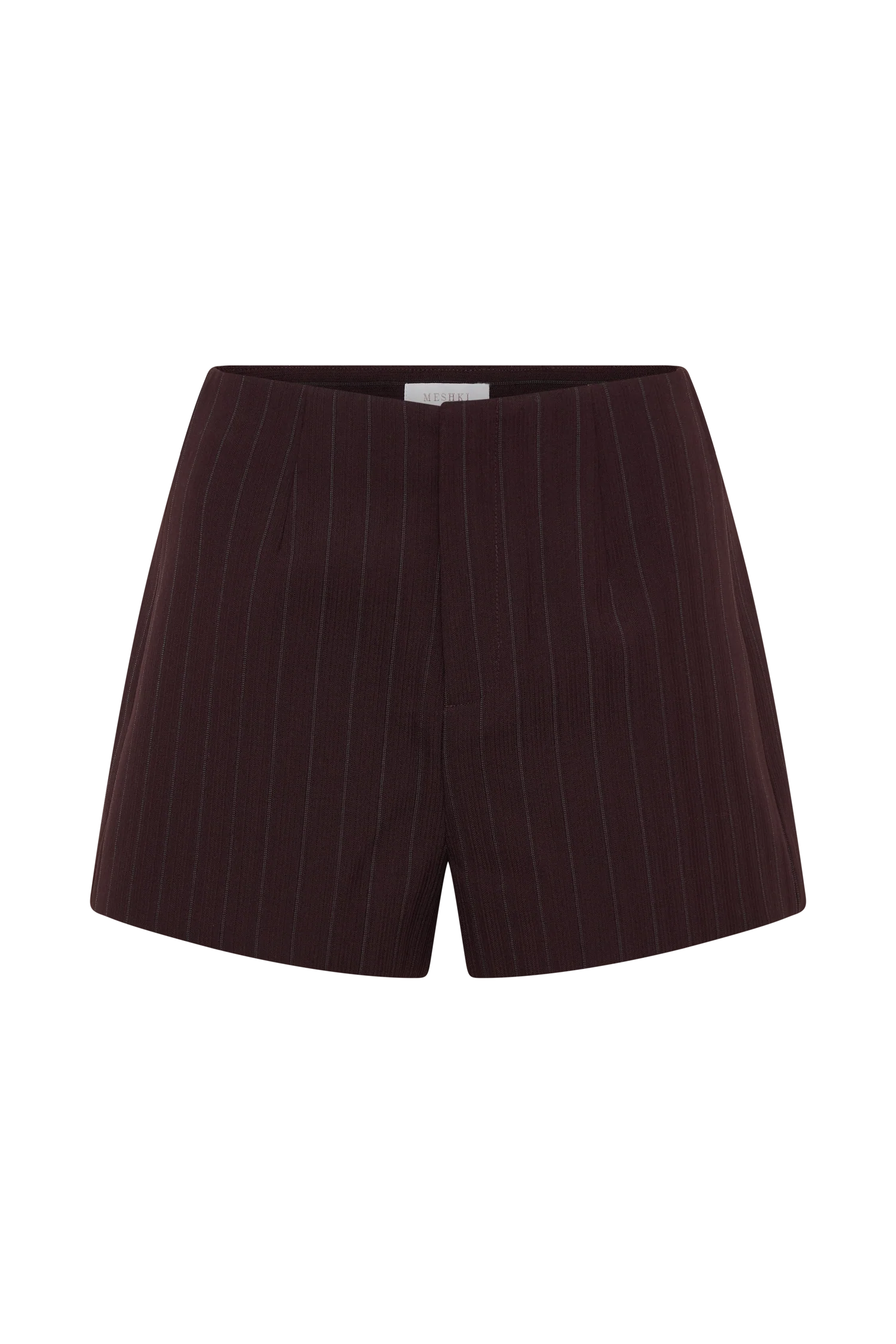 Agatha Suiting Shorts Plum Pinstripe