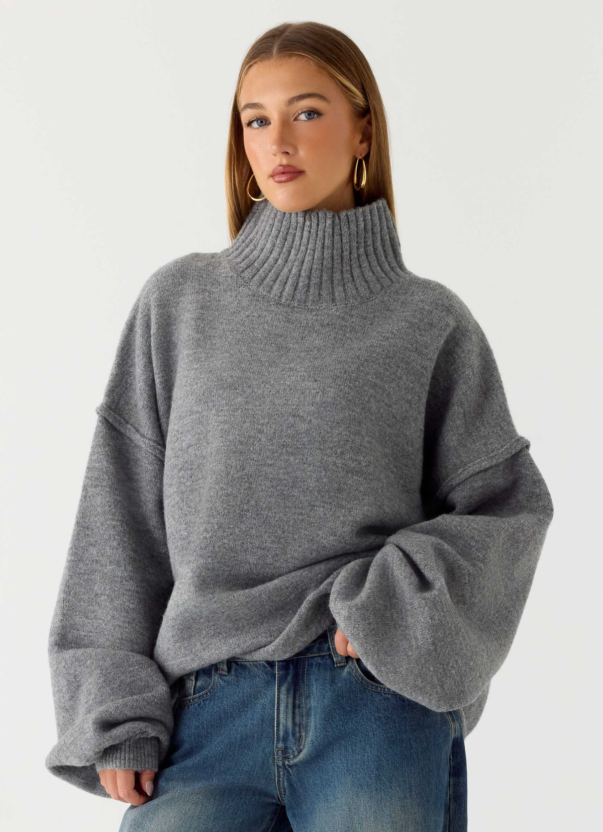 Roux Knit Sweater Grey