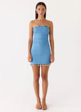 Rhiellie Strapless Mini Dress - Blue