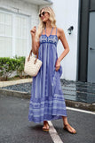 Women Boho Maxi Dress Crochet Patchwork Sleeveless Long Flowy Swing Dress Pink Beach Sundresses