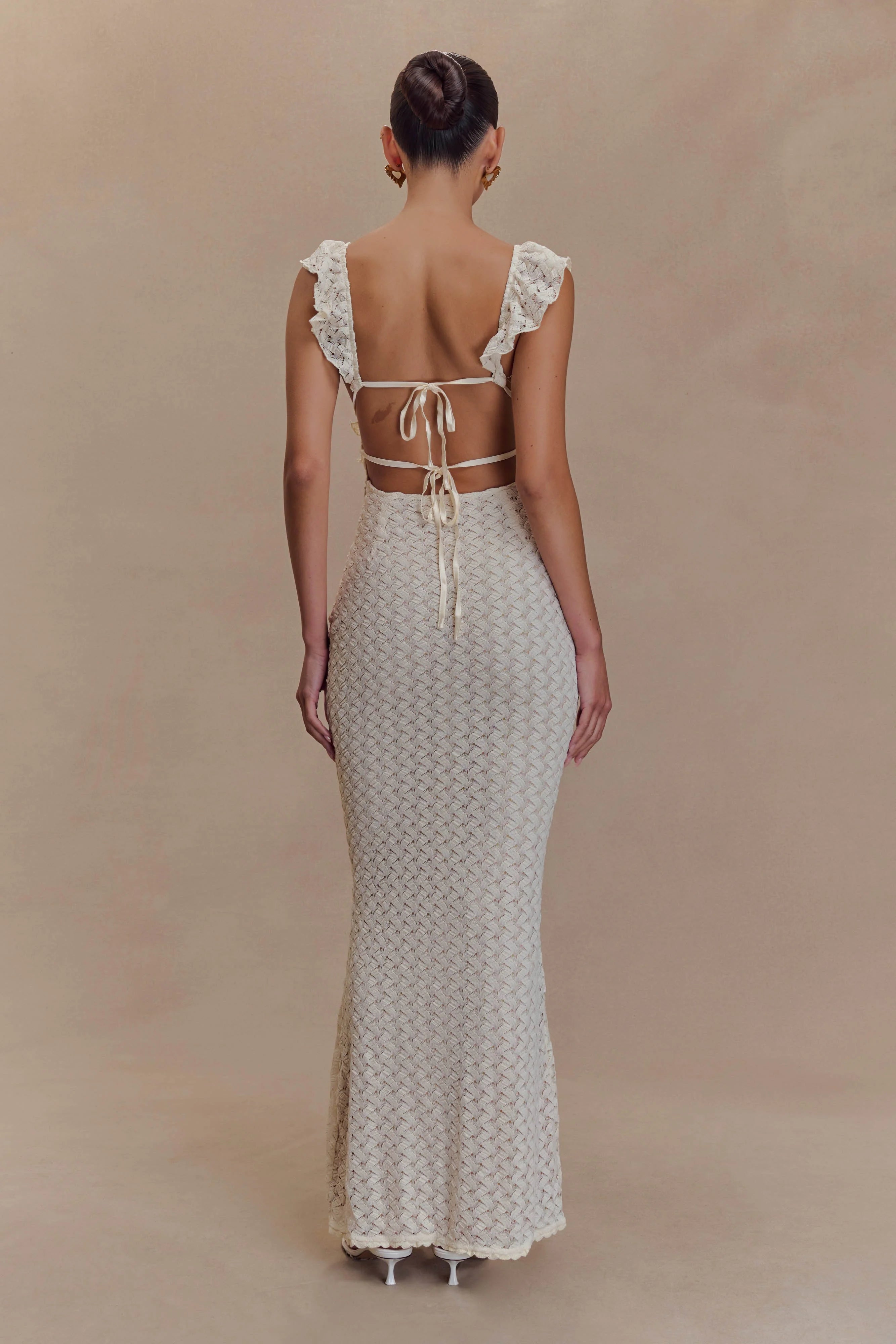 Ezra Lace Maxi Dress Ivory