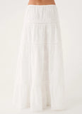 Yours To Keep Maxi Skirt White