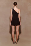 Eleonora Diamante Trim Mini Dress Black