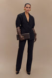 Jasper Faux Leather Elbow Length Gloves Dark Chocolate