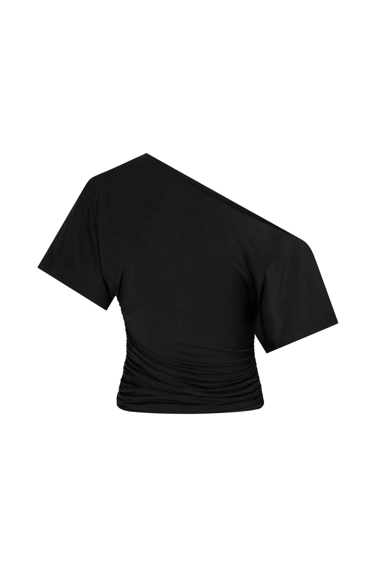 Luu Off Shoulder Slinky Top Black