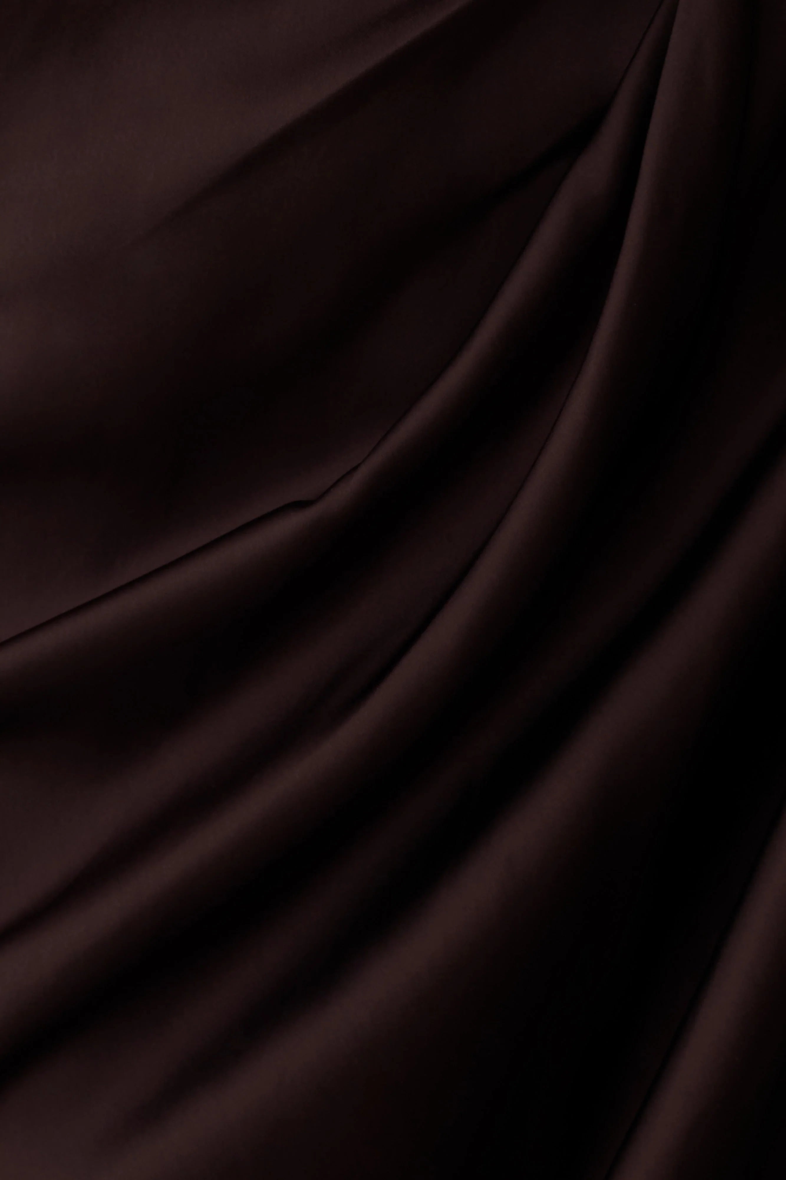 Aveline Draped Halter Midi Dress Dark Chocolate