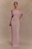 Brynn Orchid Knit Maxi Dress Pastel Pink