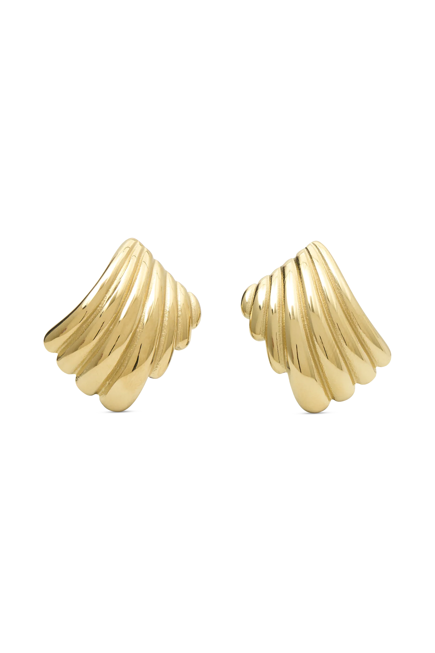 Olympia Textured Square Earrings Gold