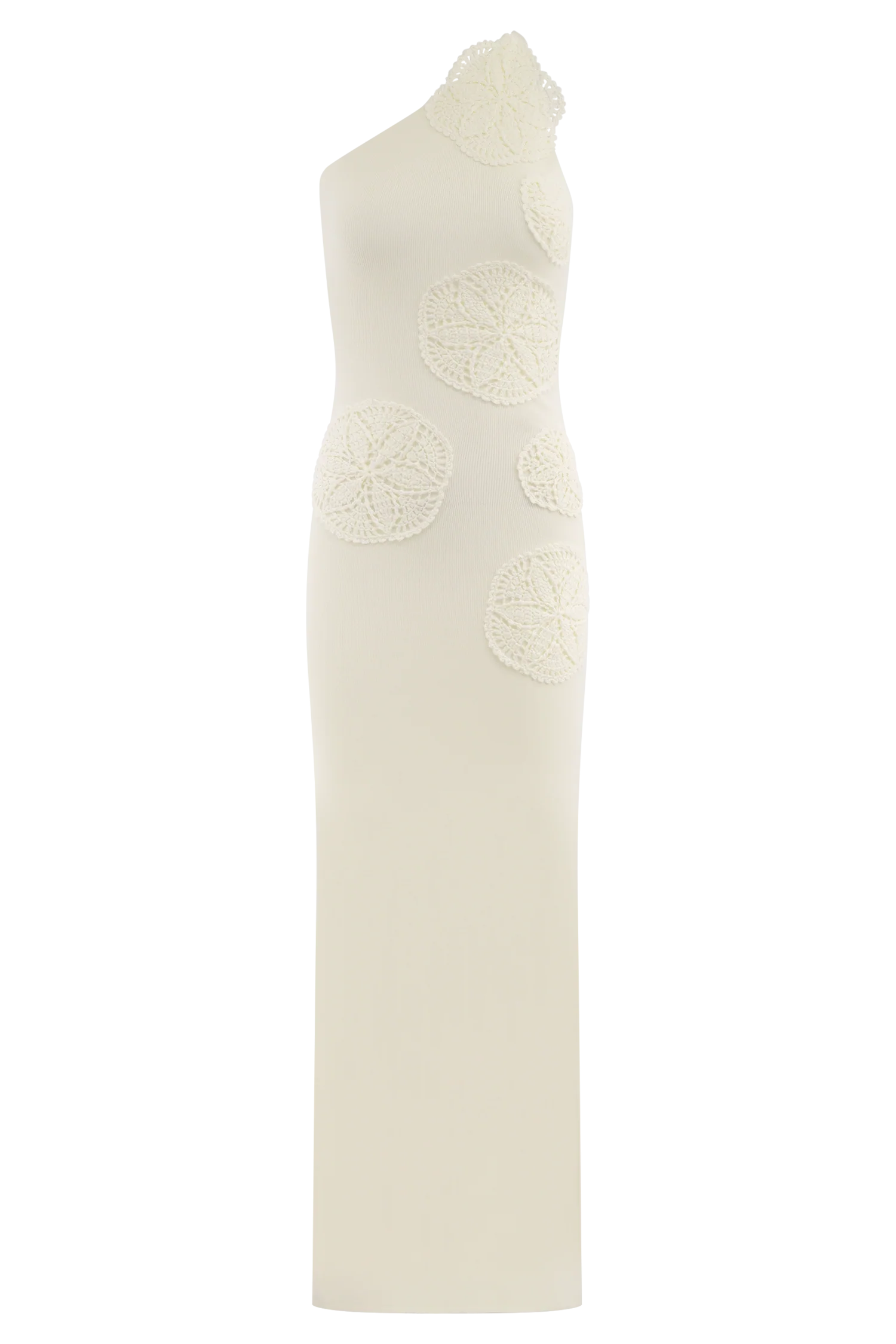 Teneika Crochet Knit Maxi Dress Ivory