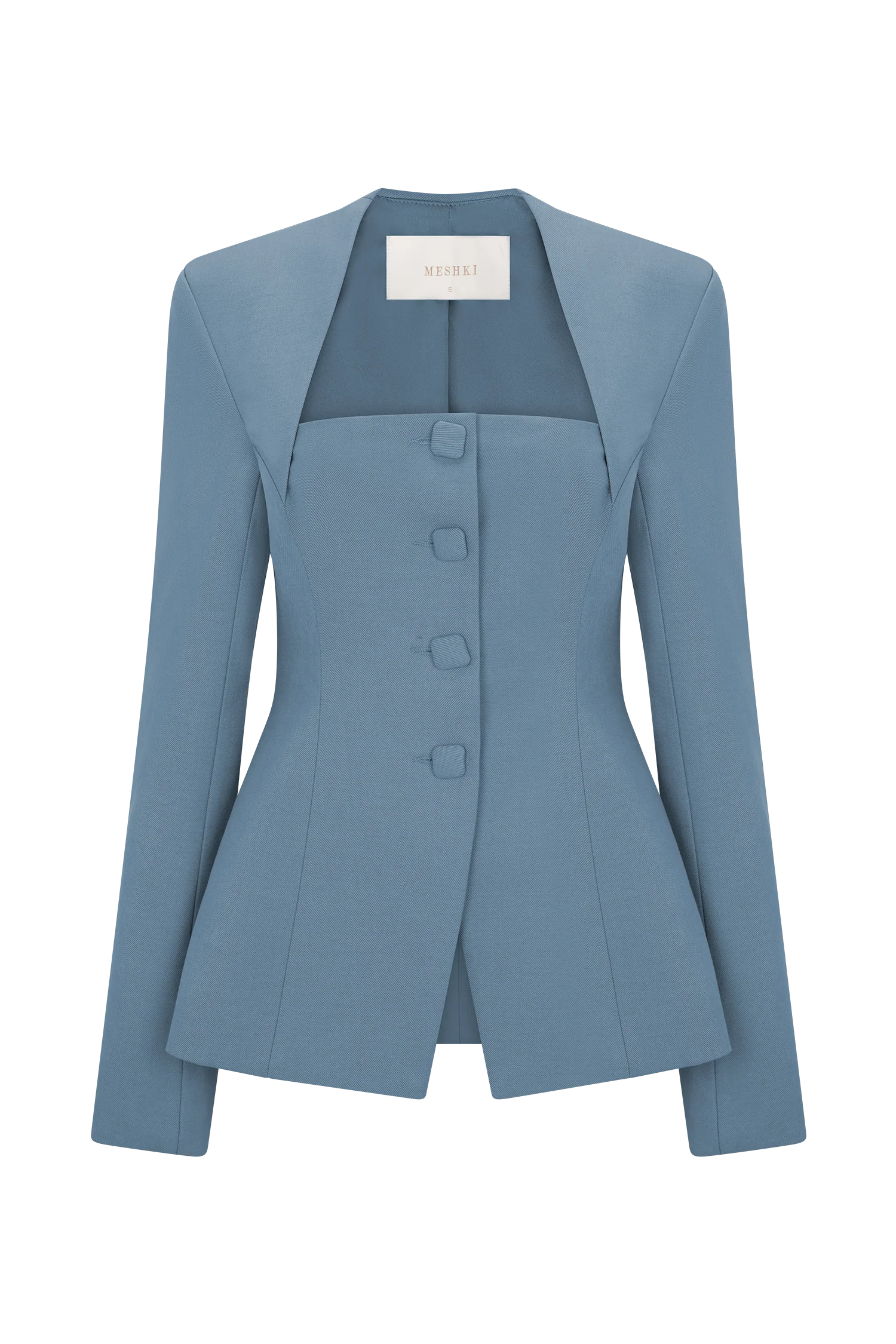 Christel Suiting Fitted Blazer Ocean Blue