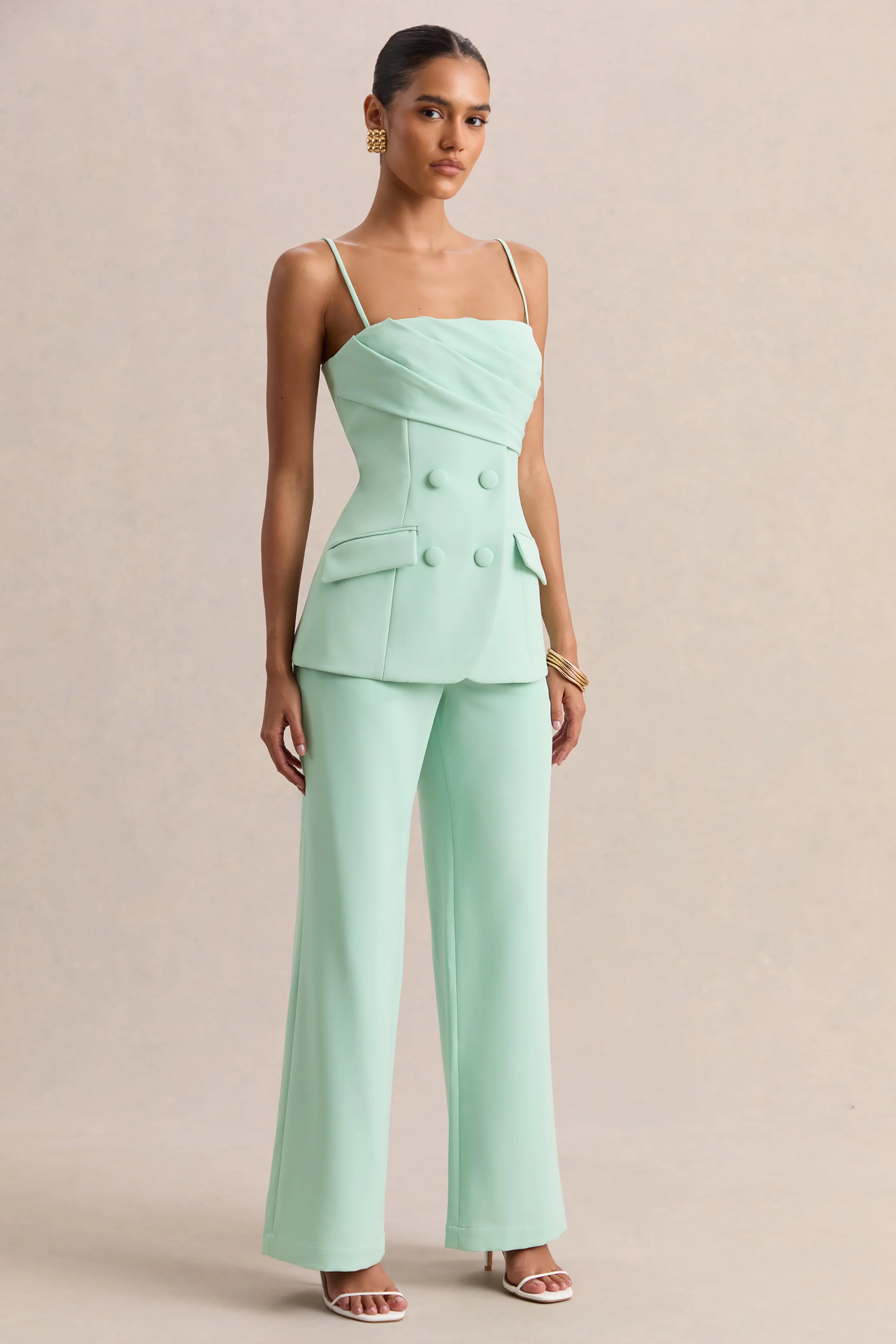 Malou Sage Tailored Trousers