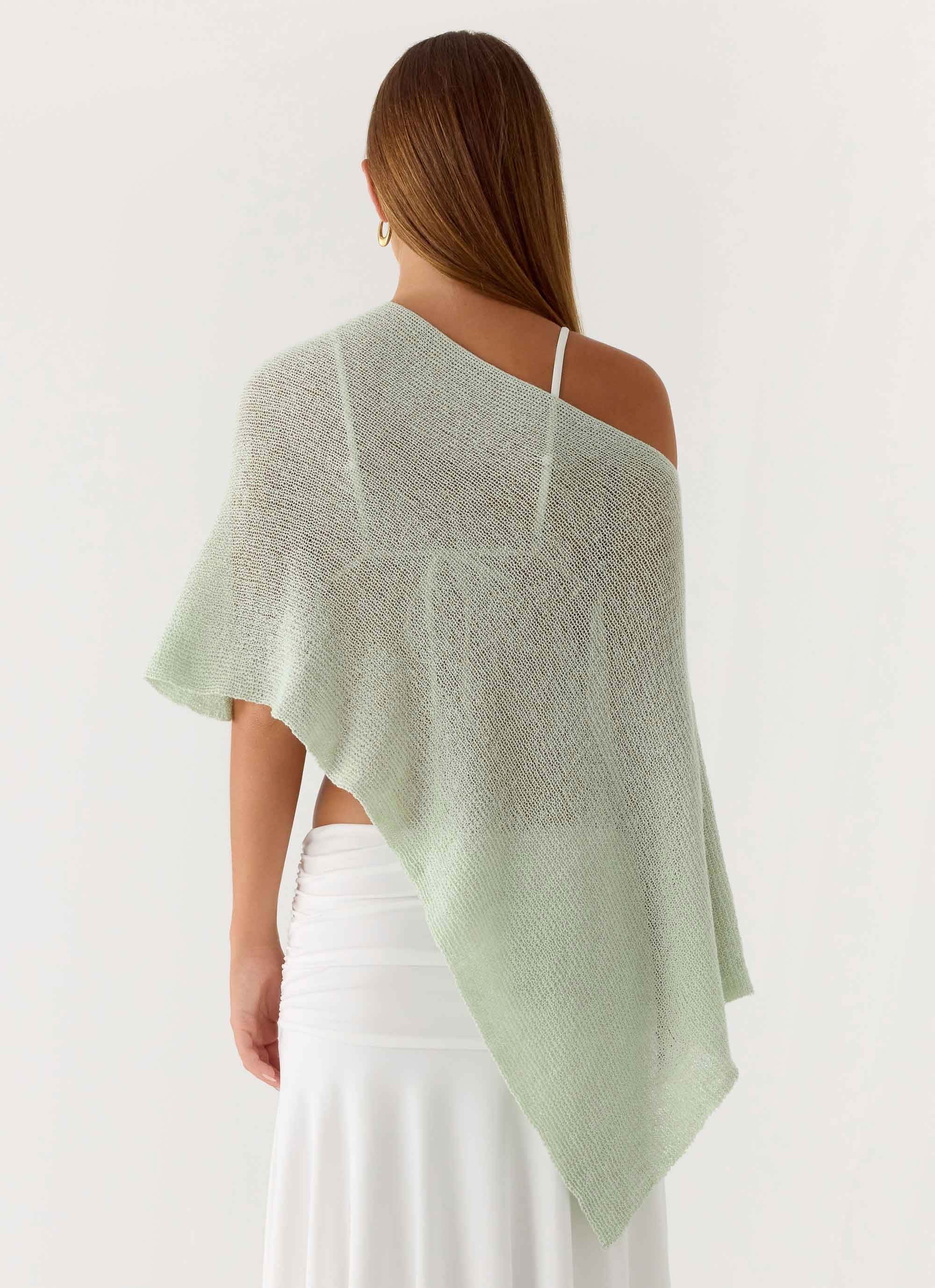 Yas Knit Cape Green