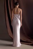 Lilly Sweetheart Satin Maxi Dress Soft Pink