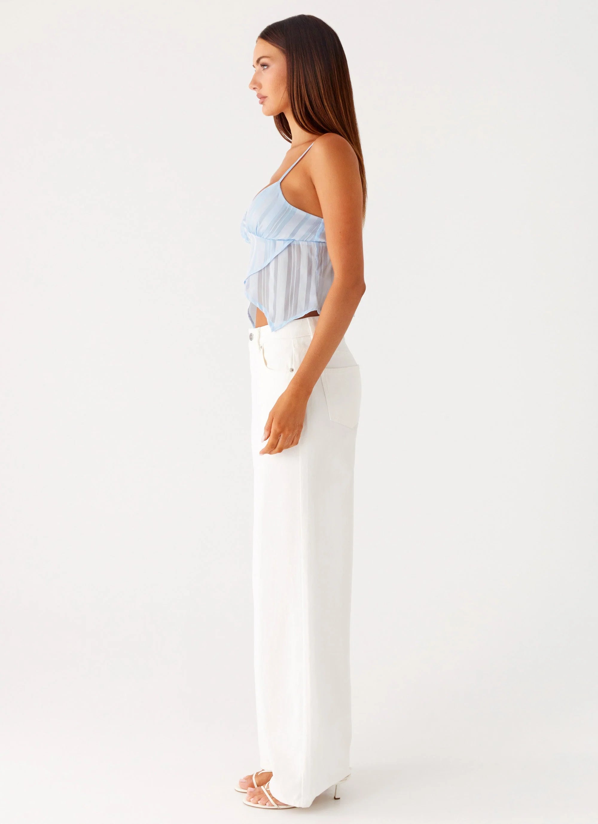 Glynne Frill Top Baby Blue