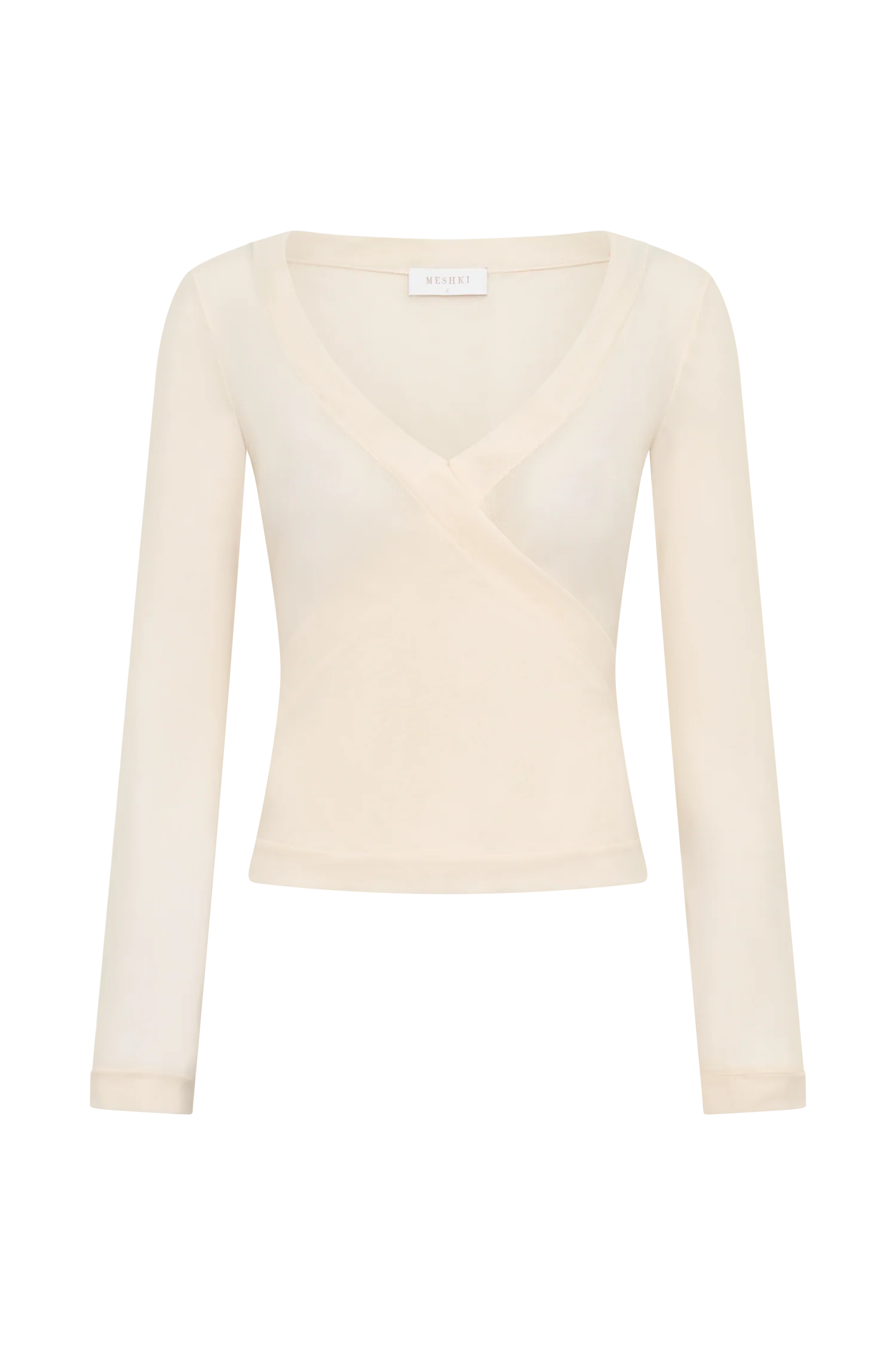 Lumi Long Sleeve Mesh Top Bone