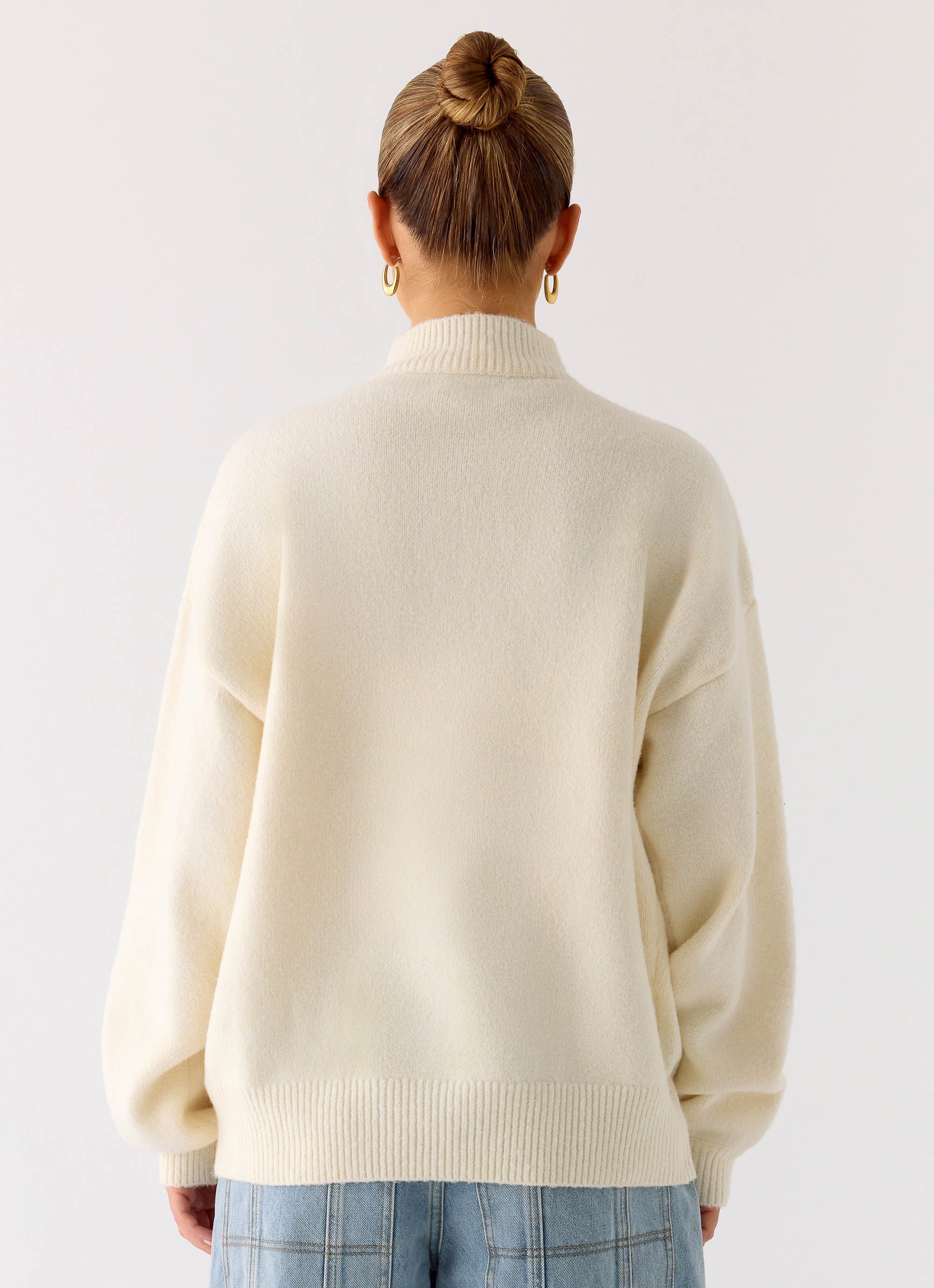 Davy Knit Zip Jacket Ivory