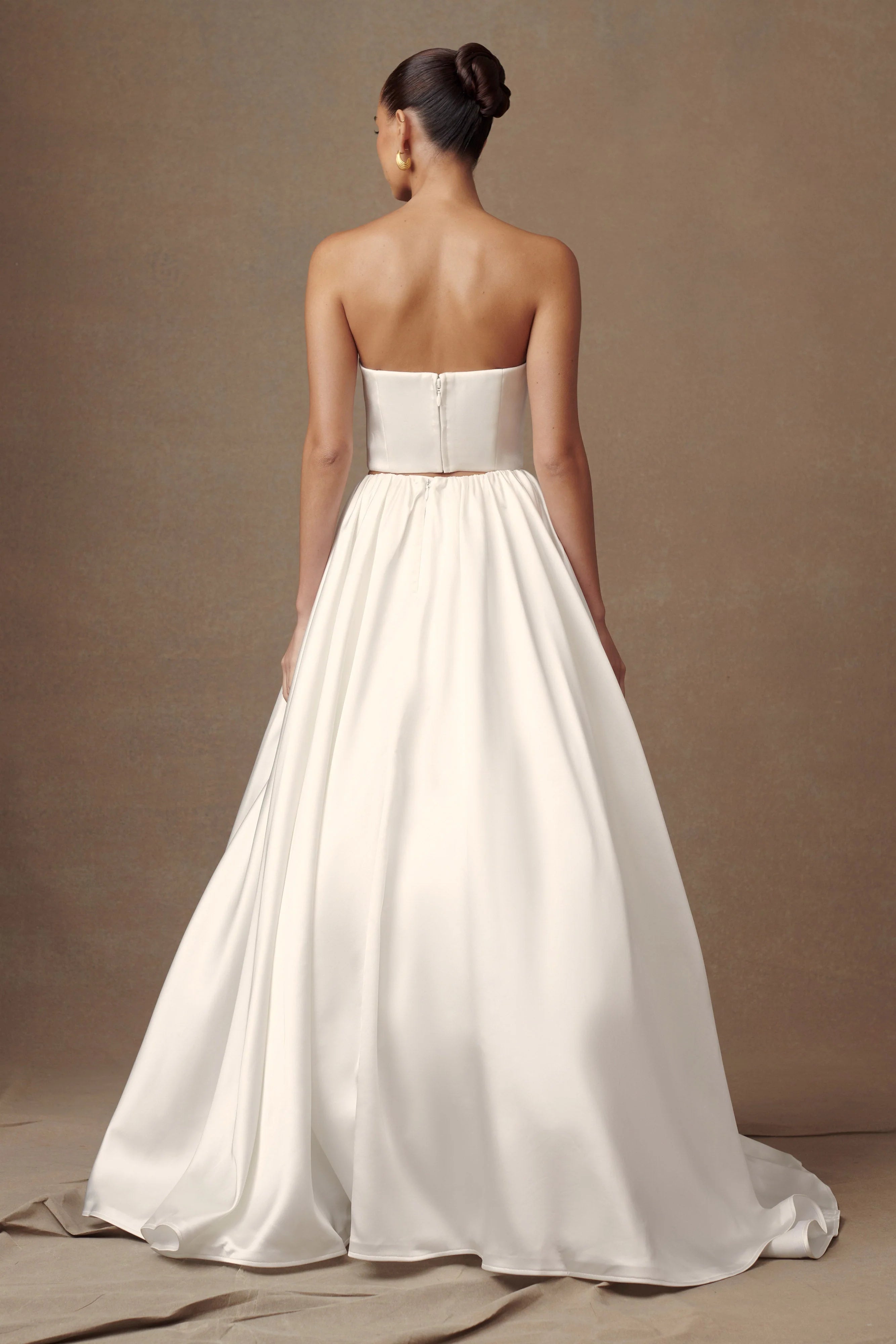 Kelsey Satin Maxi Skirt White