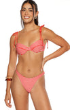 90 Swim Bianca Red Stripe Bikini Bottoms