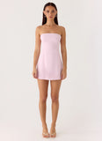Della Strapless Mini Dress Pink