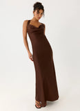 Zandie Maxi Dress Chocolate Torte