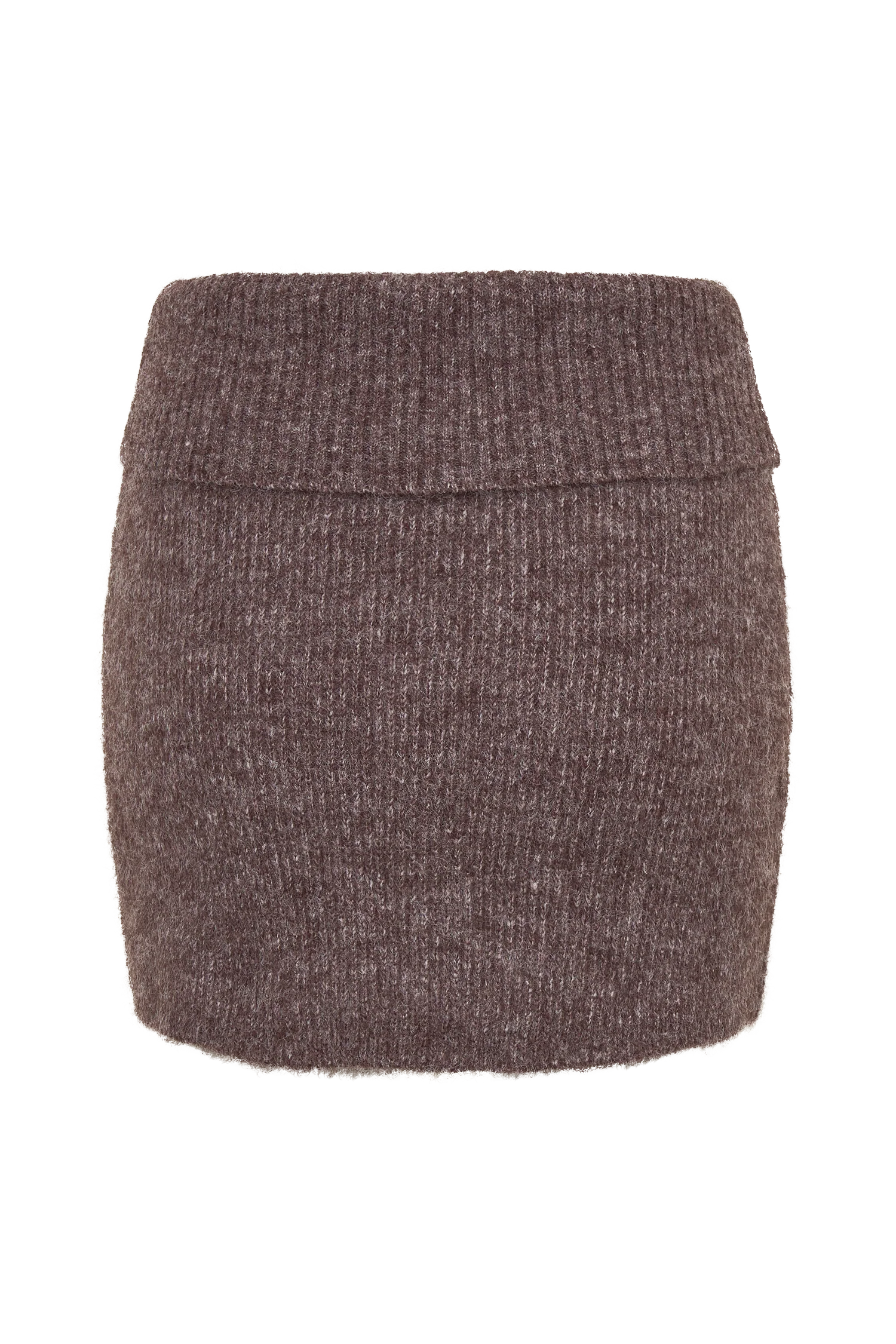 Skylaine Knit Mini Skirt Brown Marle