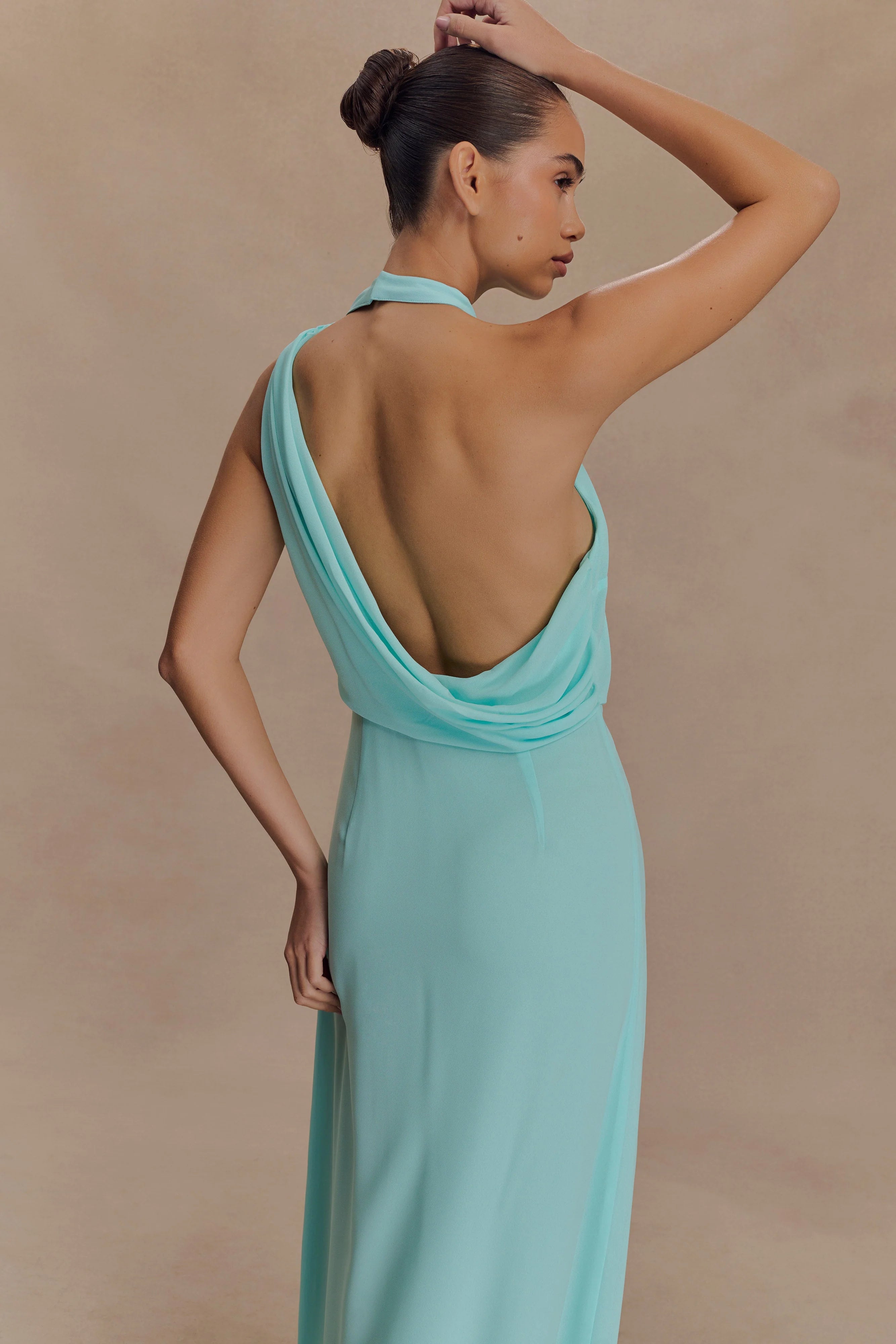 Galia Cowl Neck Maxi Dress Lagoon