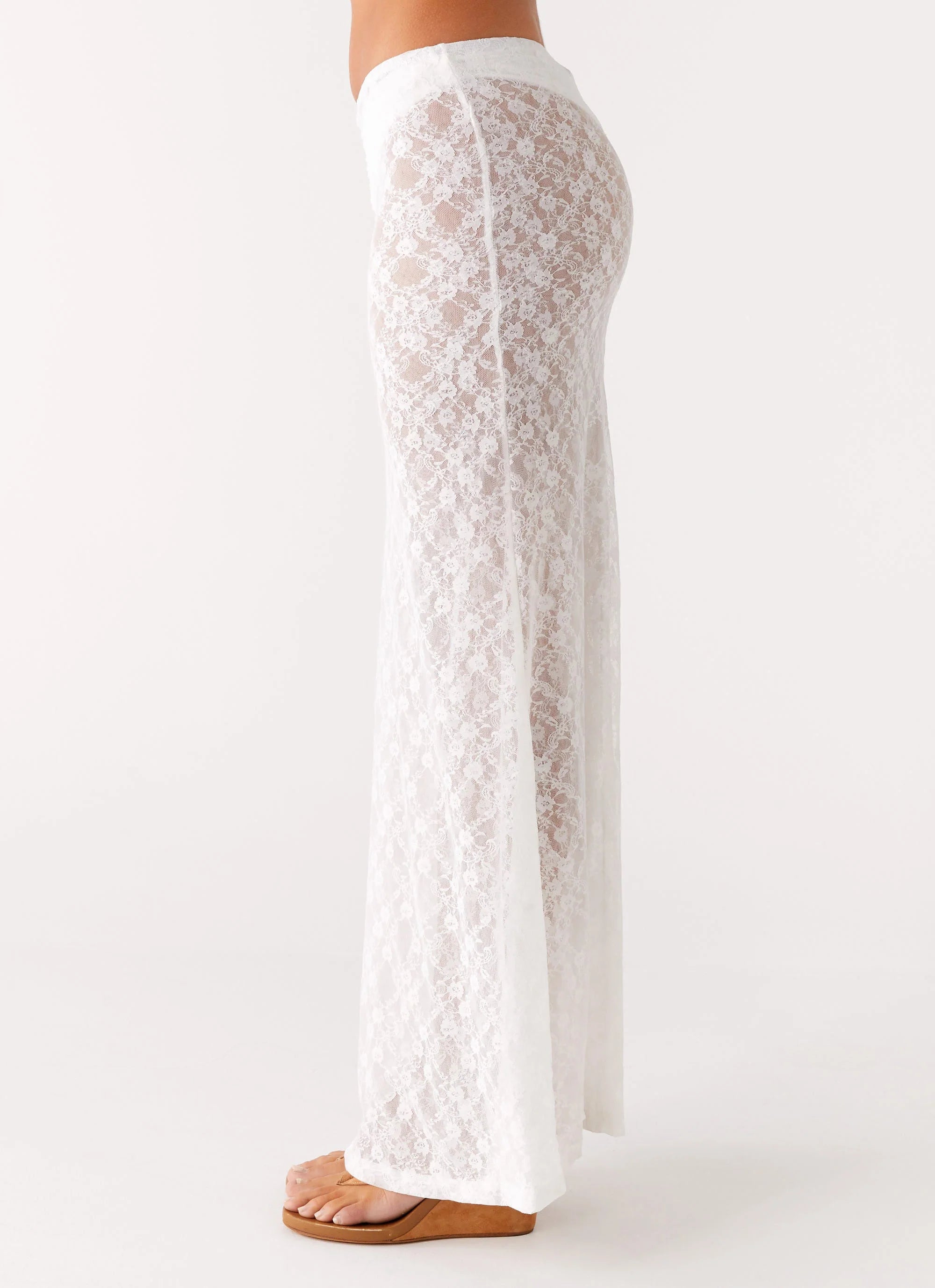 Jaz Lace Maxi Skirt White