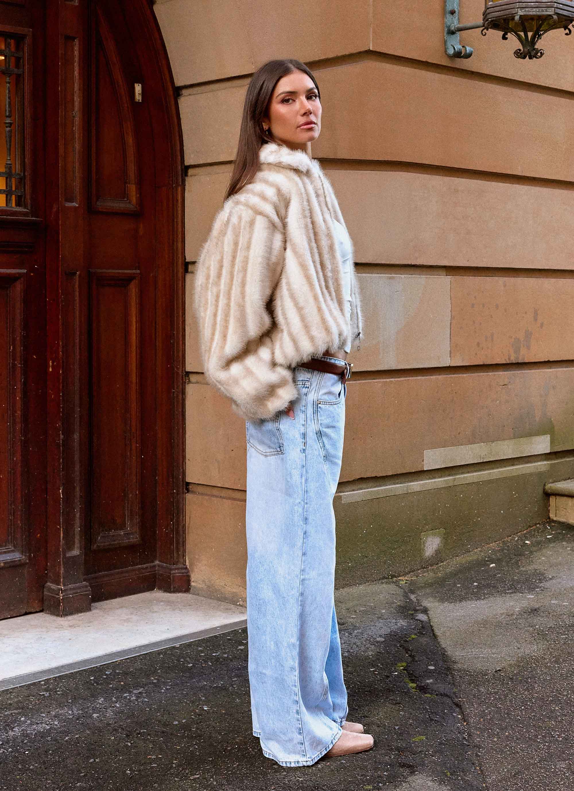 Naylor Faux Fur Jacket Blonde