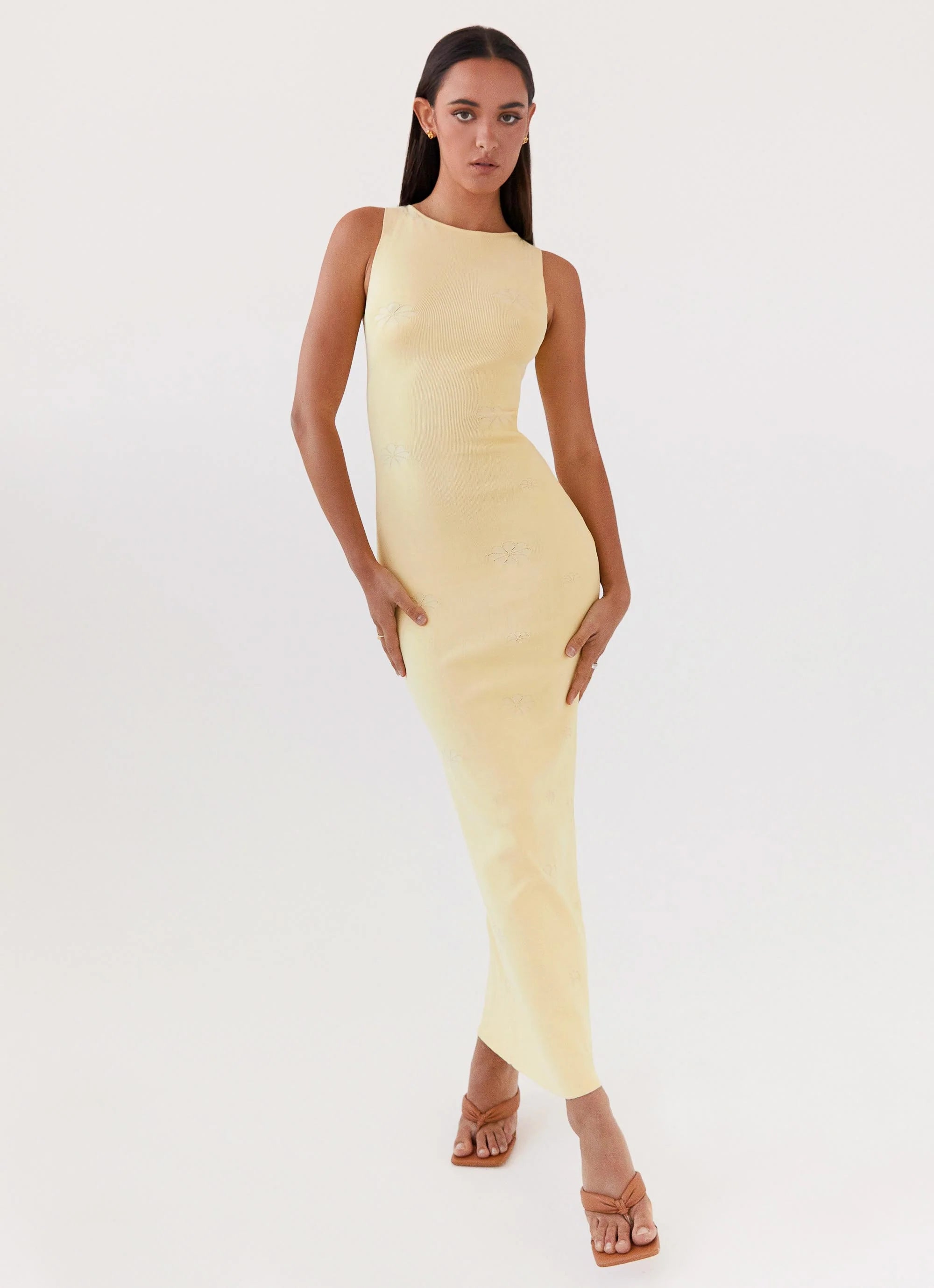 Holly Knit Maxi Dress Yellow