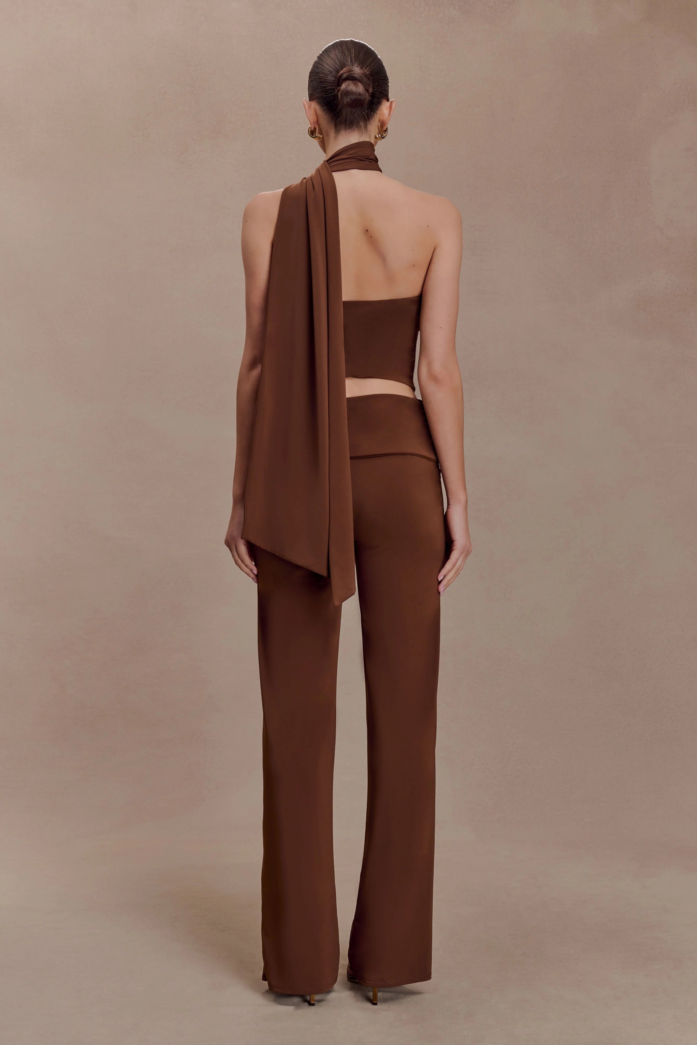 Lydia Slinky Straight Leg Pants Chocolate