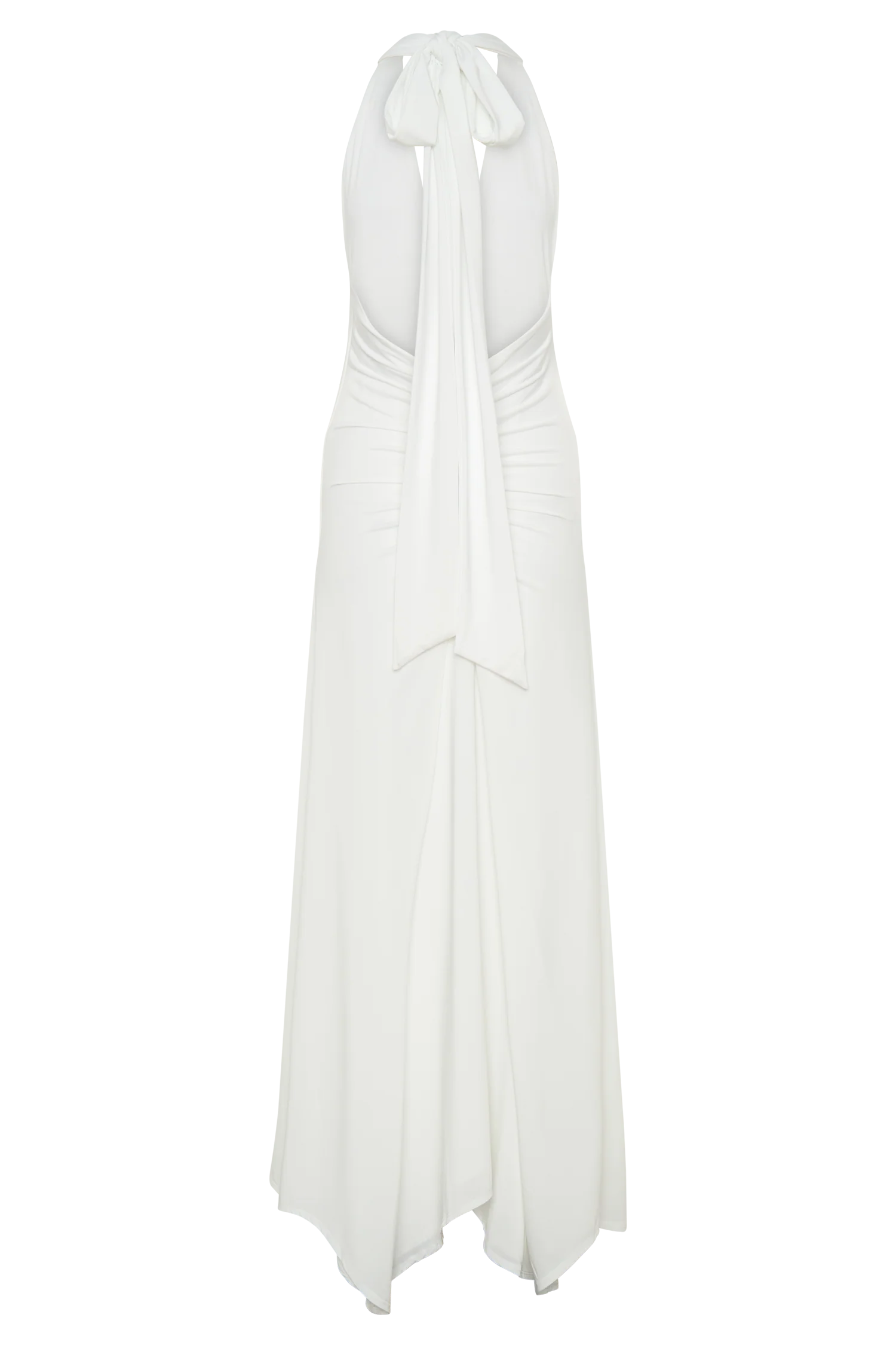 Juliet Slinky Maxi Dress With Scarf White