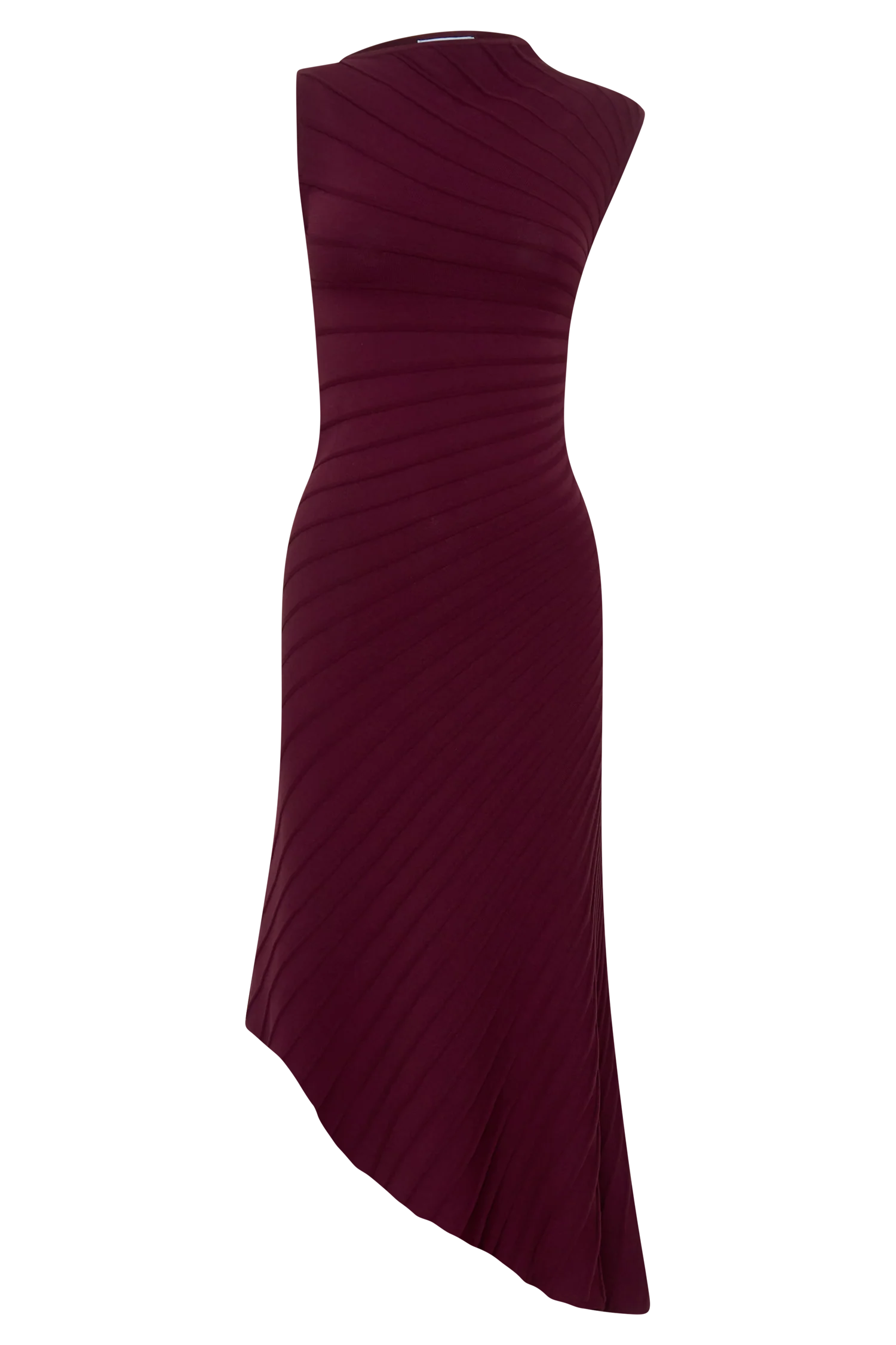 Milasandra Pleated Knit Dress Plum